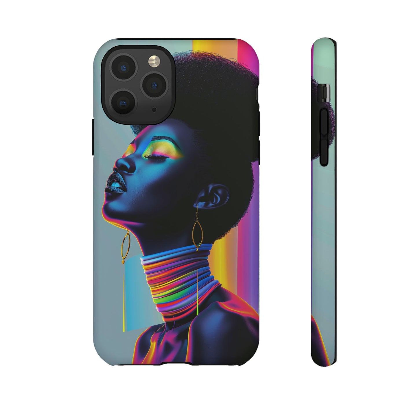 Neon Woman Phone Case - - Bold and Colorful Neon Design Cover | iPhone | Samsung | Google | Tough Case