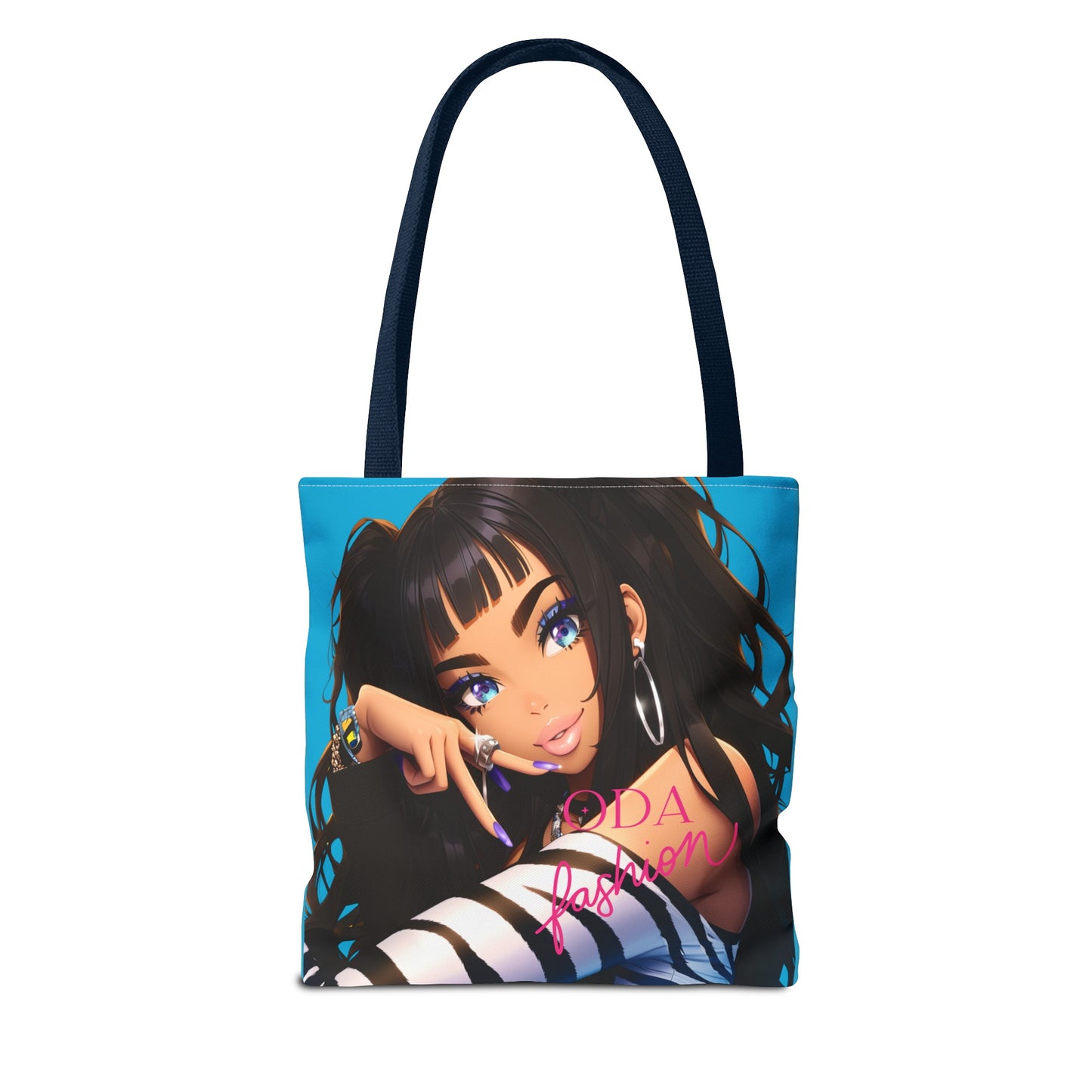 Trendy modeaccessoire - Jonge stedelijke vrouw Cartoon Tote Bag Tote Bag (AOP) - Uniek cadeau-idee