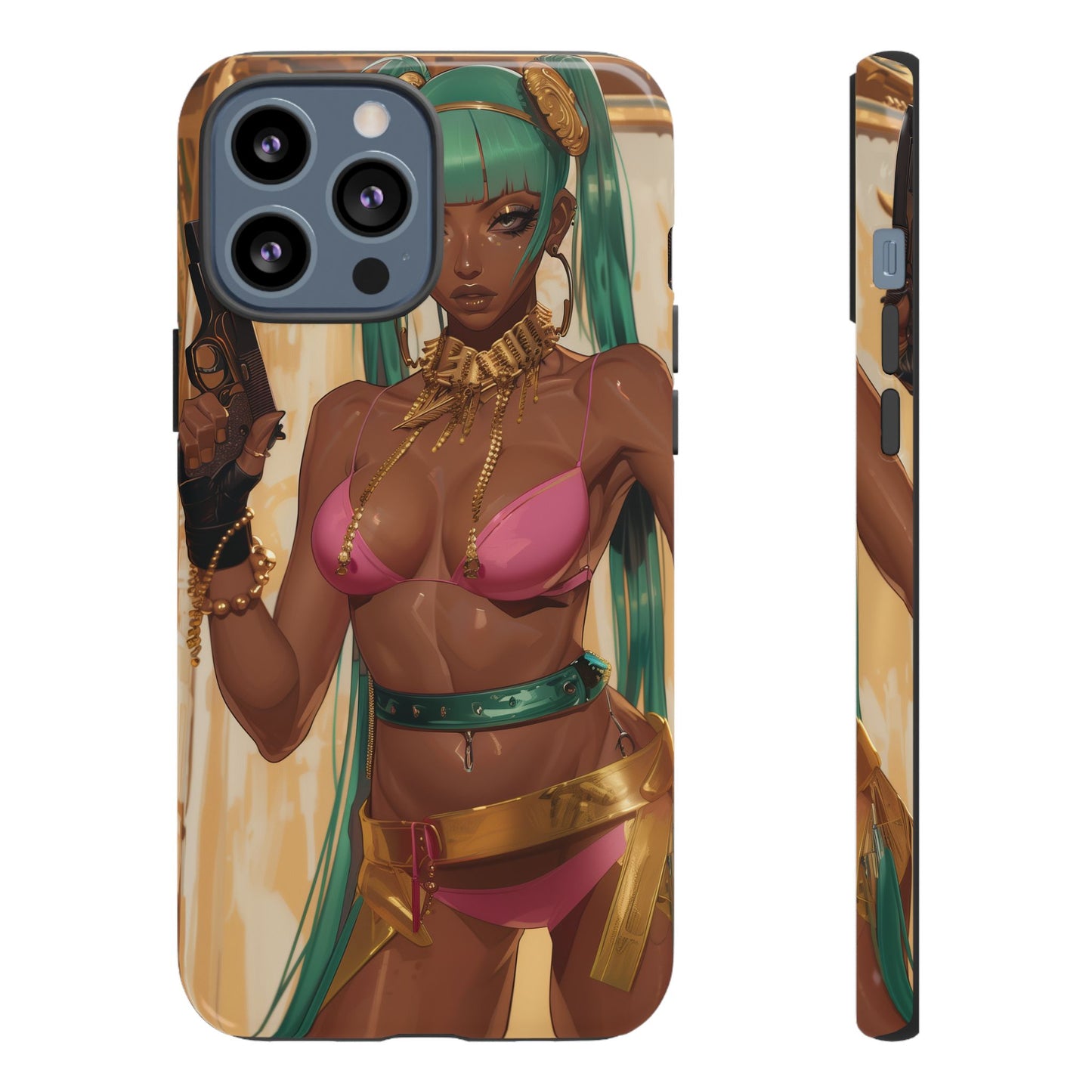 Urban Warrior Woman Gaming -  Bold and Edgy Street Art CoverStyle Digital Art | iPhone | Samsung | Tough Case