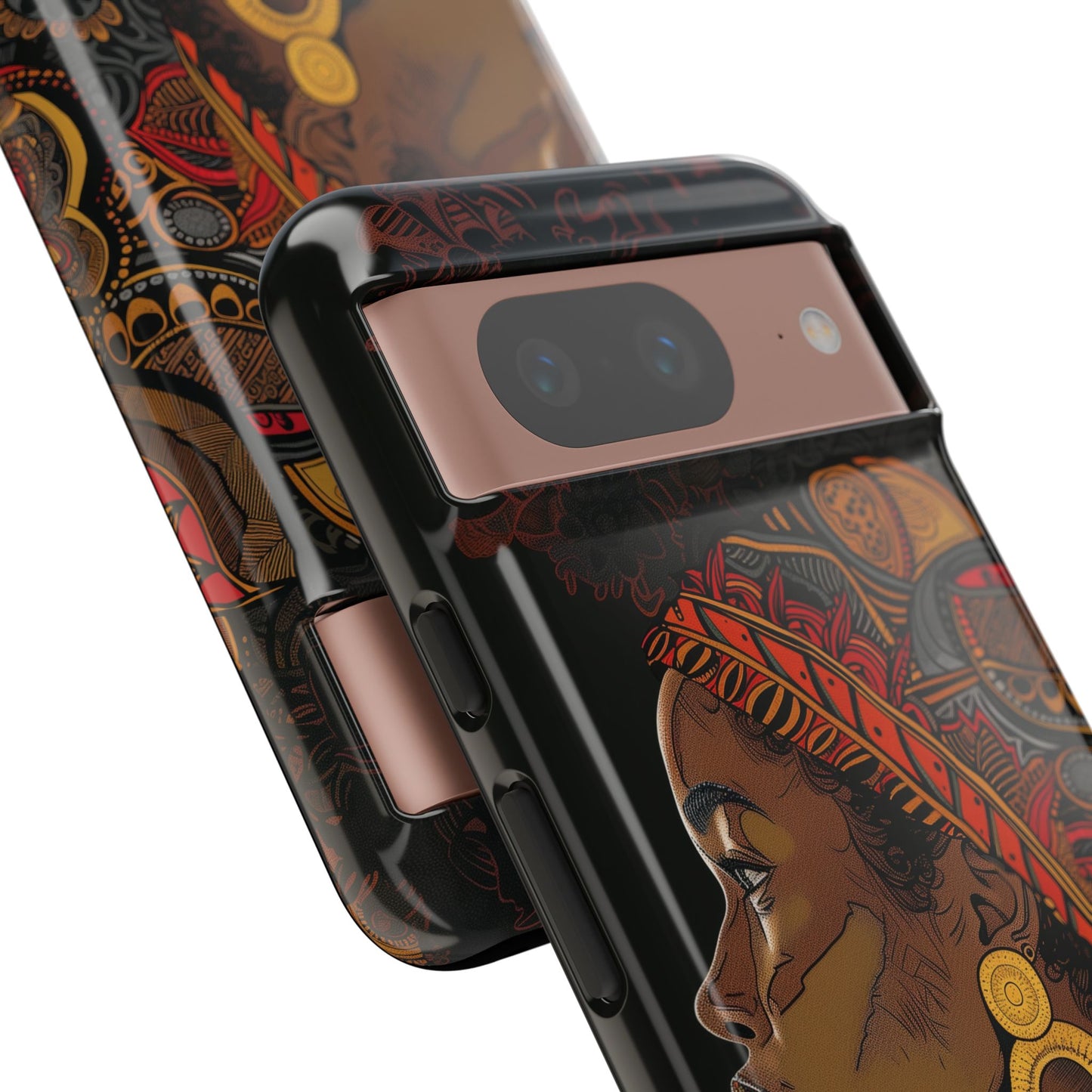 Afrocentric Woman Phone Case - Radiant Queen Digital Art - Bold and Beautiful Cover | iPhone | Samsung | Google | Tough Phone Case