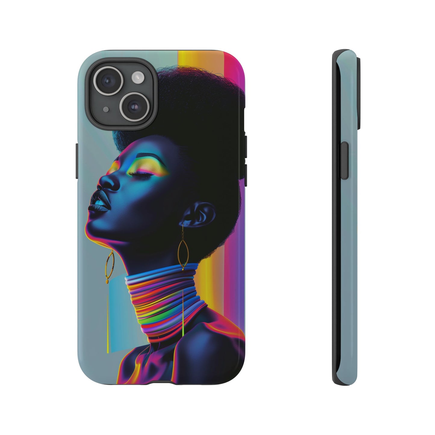 Neon Woman Phone Case - - Bold and Colorful Neon Design Cover | iPhone | Samsung | Google | Tough Case