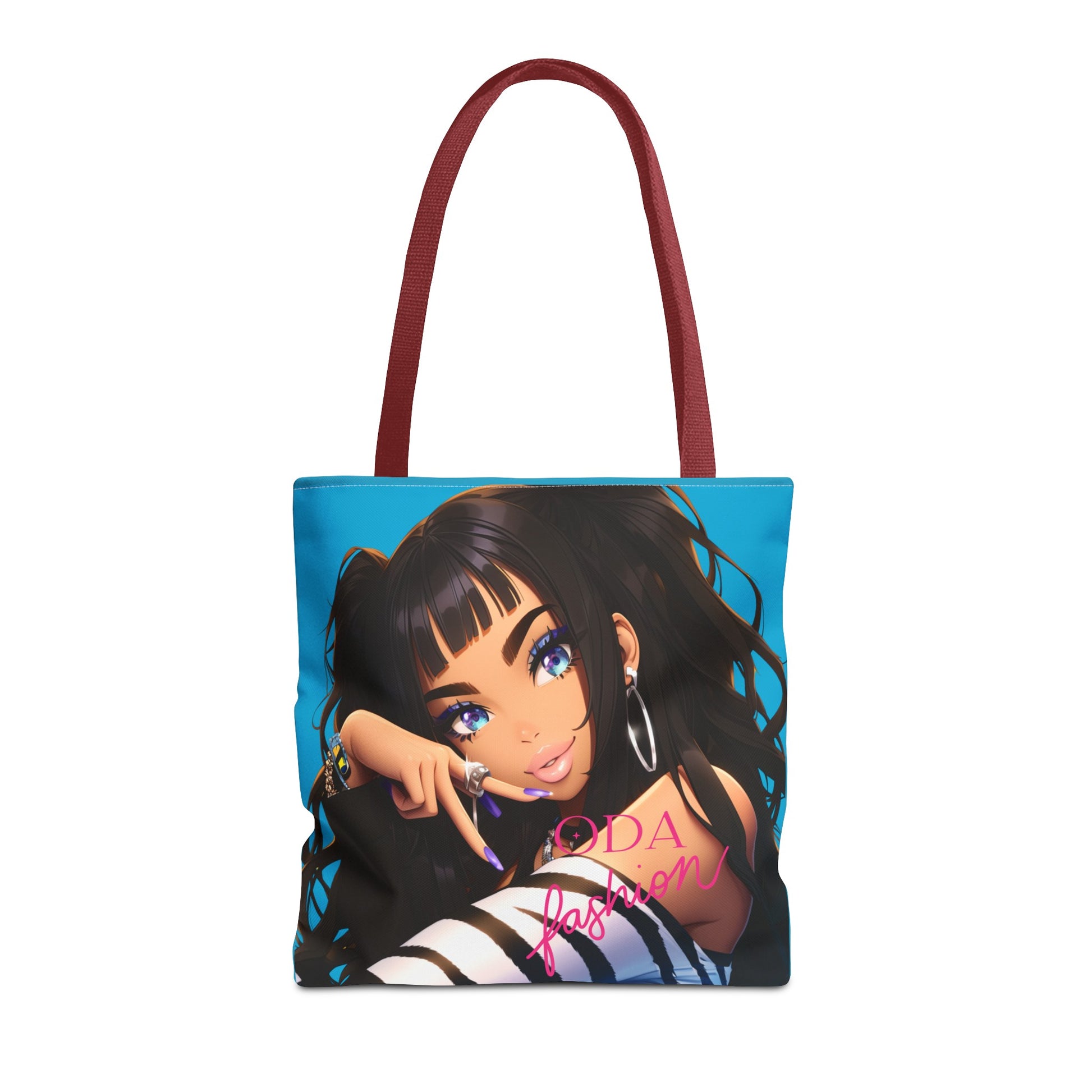 Trendy Fashion Accessory  - Young Urban Woman Cartoon Tote Bag  Tote Bag (AOP) - Unique Gift Idea - Owndigiart