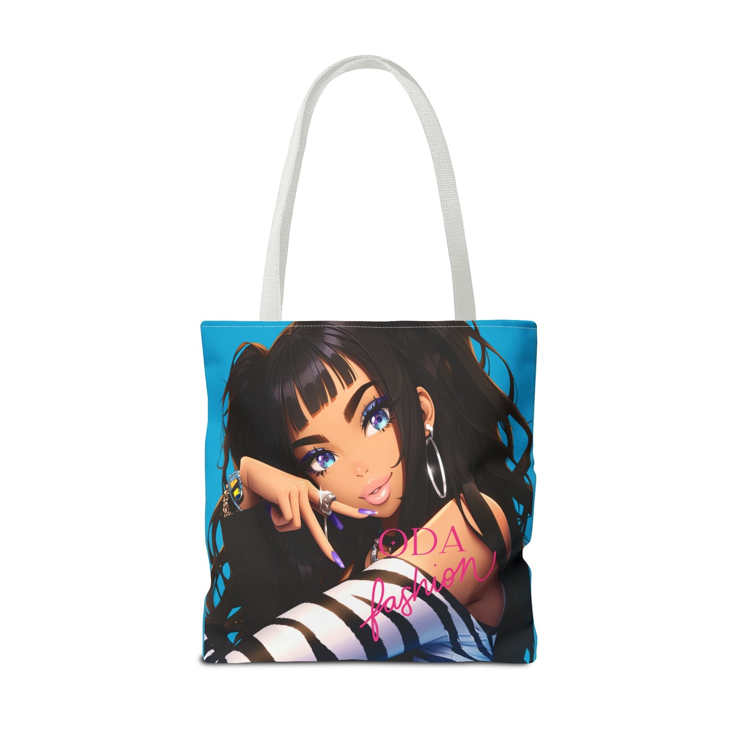 Trendy modeaccessoire - Jonge stedelijke vrouw Cartoon Tote Bag Tote Bag (AOP) - Uniek cadeau-idee