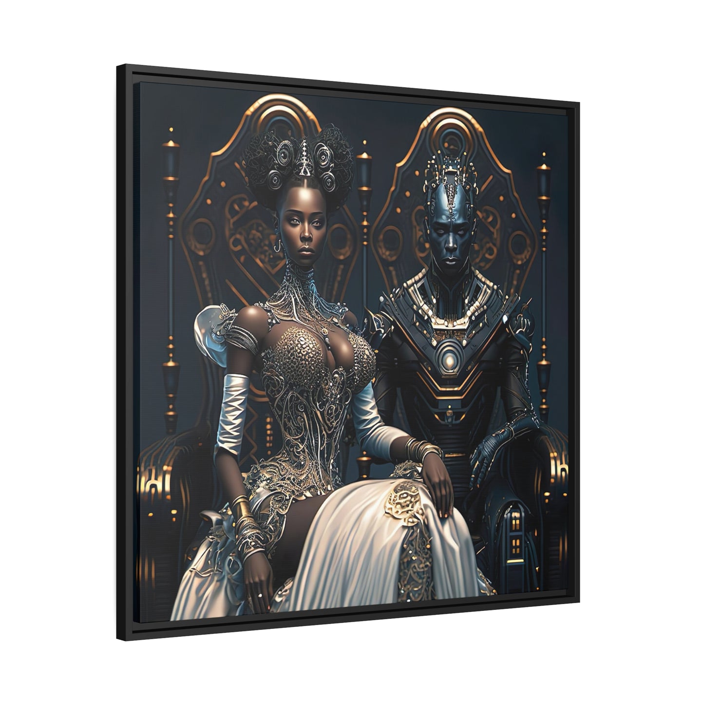 Black AI Opulence - Matte Canvas, Black Frame