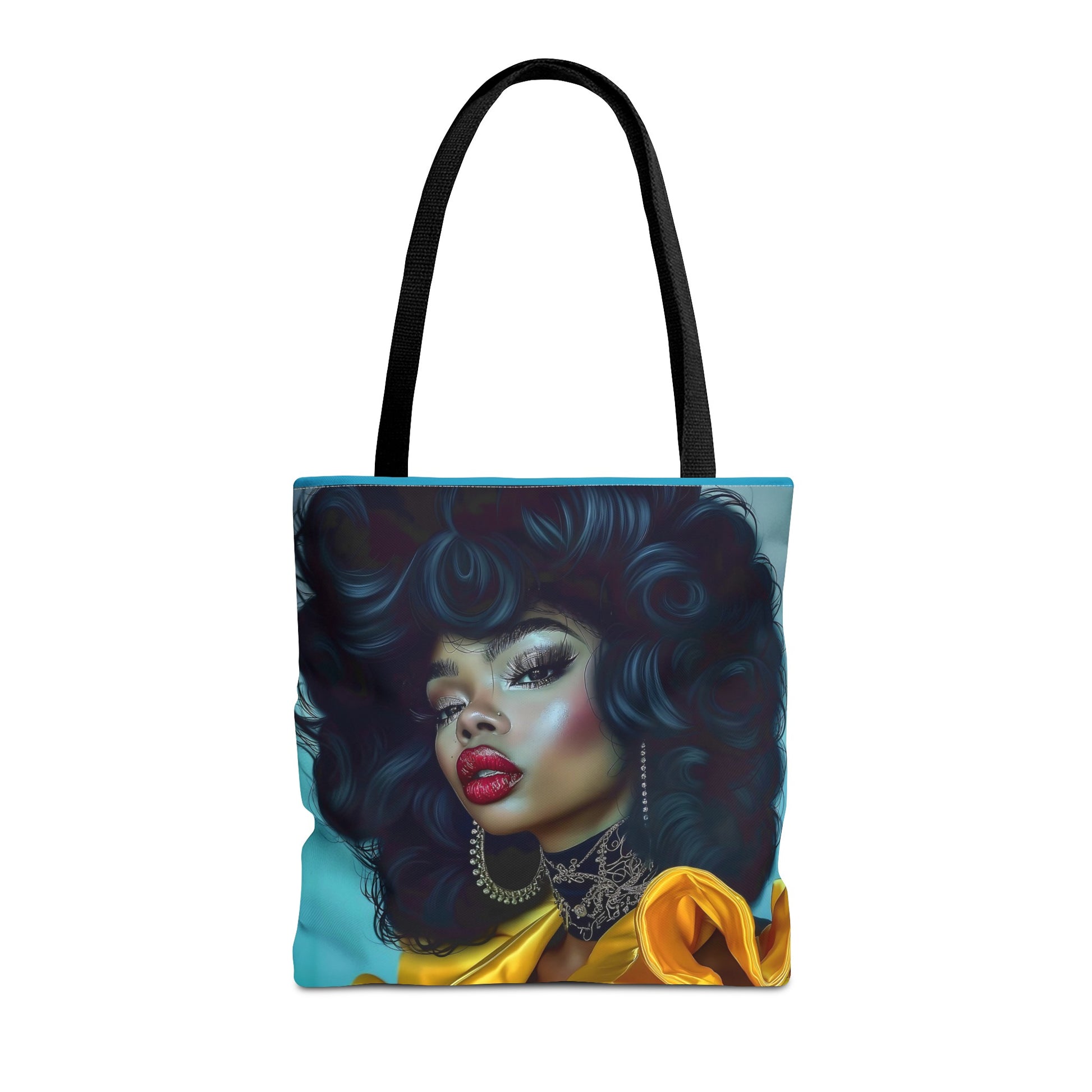 Empowering Beauty  Black Woman Digital Print Tote Bag (AOP) - Statement tote bag with bold lips - Trendy - Unique  Gift Ideas - Owndigiart