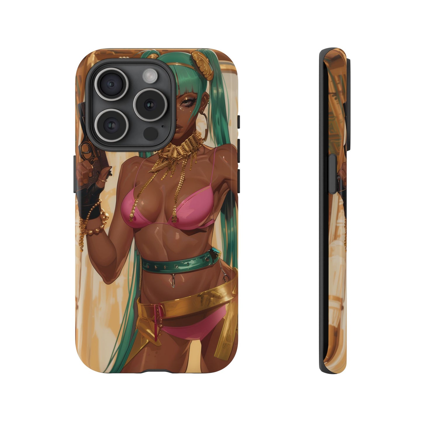 Urban Warrior Woman Gaming -  Bold and Edgy Street Art CoverStyle Digital Art | iPhone | Samsung | Tough Case