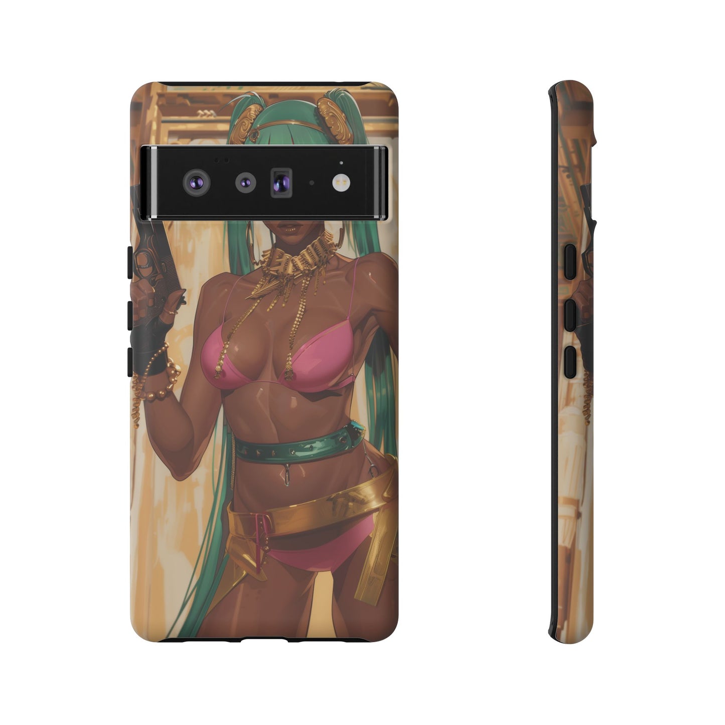 Urban Warrior Woman Gaming -  Bold and Edgy Street Art CoverStyle Digital Art | iPhone | Samsung | Tough Case