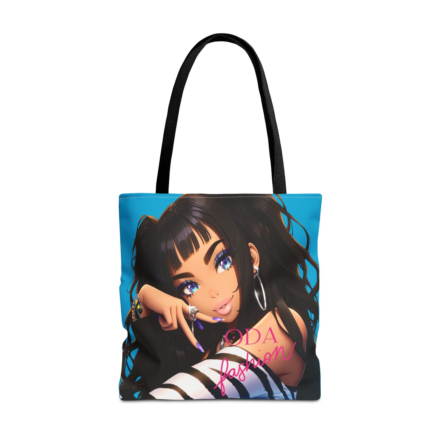 Trendy modeaccessoire - Jonge stedelijke vrouw Cartoon Tote Bag Tote Bag (AOP) - Uniek cadeau-idee