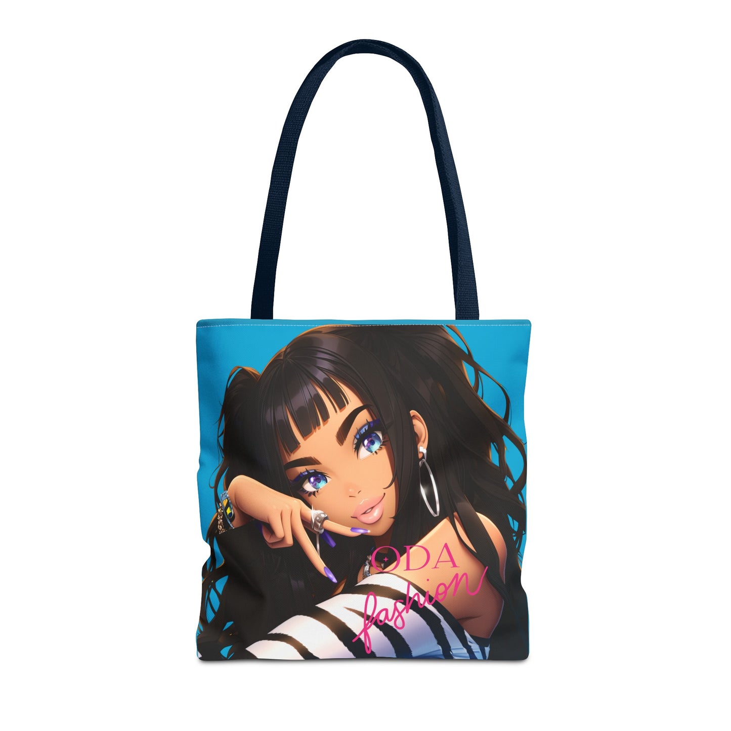 Trendy modeaccessoire - Jonge stedelijke vrouw Cartoon Tote Bag Tote Bag (AOP) - Uniek cadeau-idee