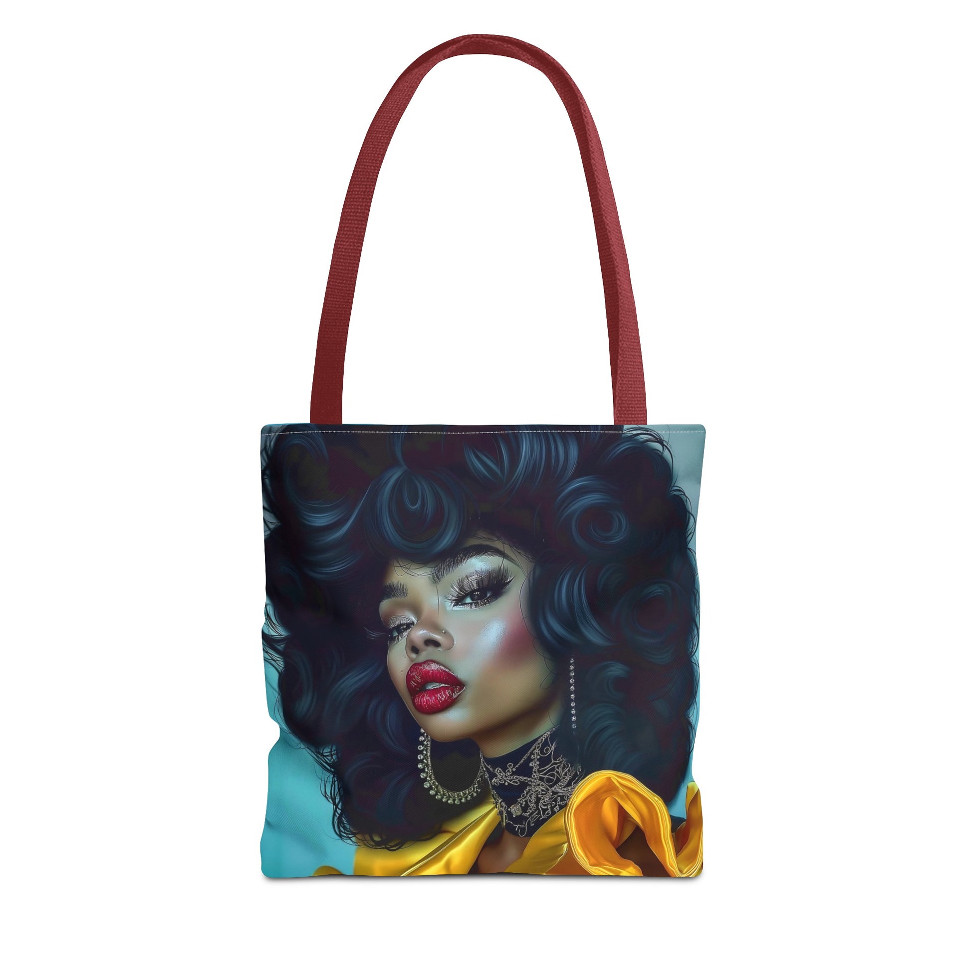 Empowering Beauty  Black Woman Digital Print Tote Bag (AOP) - Statement tote bag with bold lips - Trendy - Unique  Gift Ideas - Owndigiart