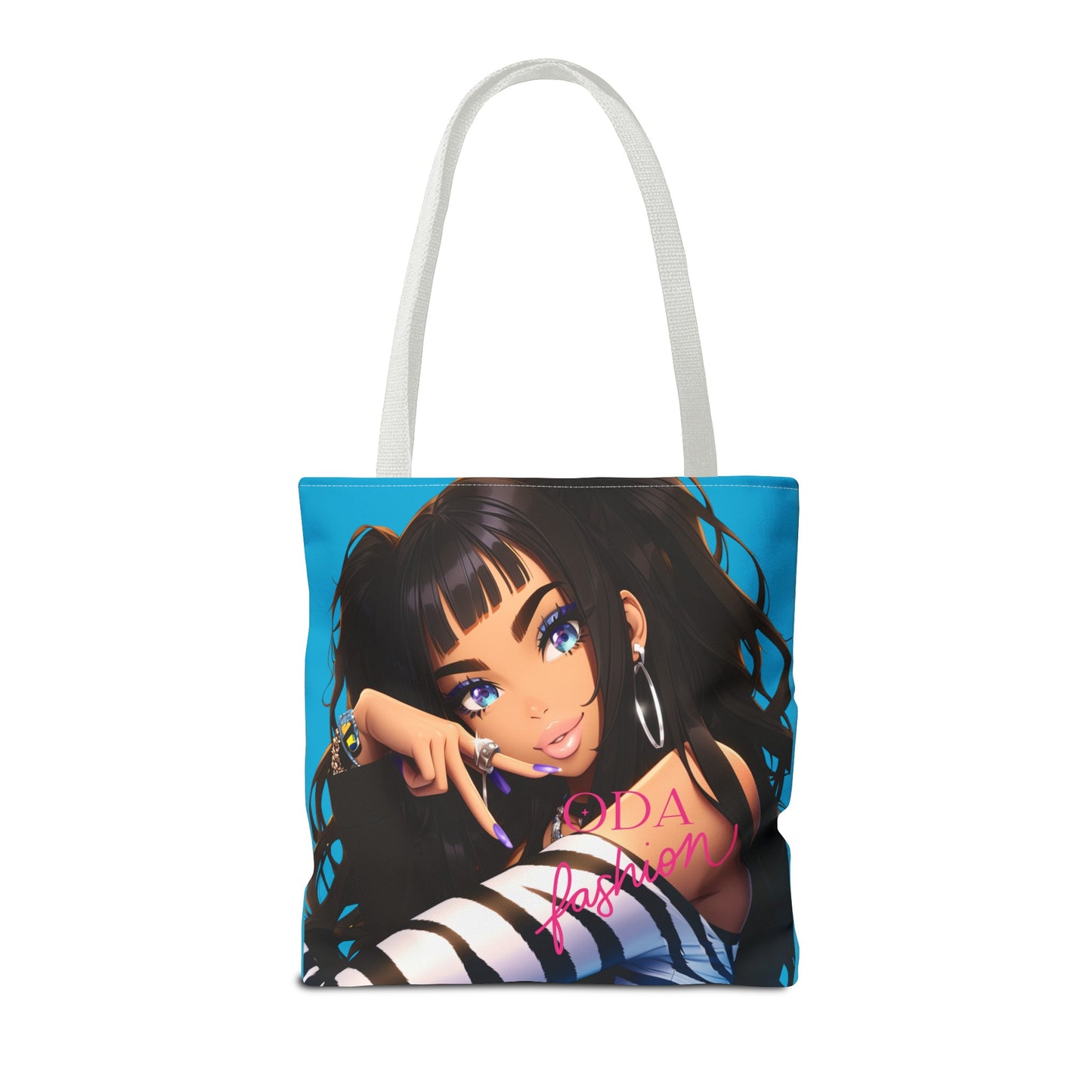 Trendy modeaccessoire - Jonge stedelijke vrouw Cartoon Tote Bag Tote Bag (AOP) - Uniek cadeau-idee