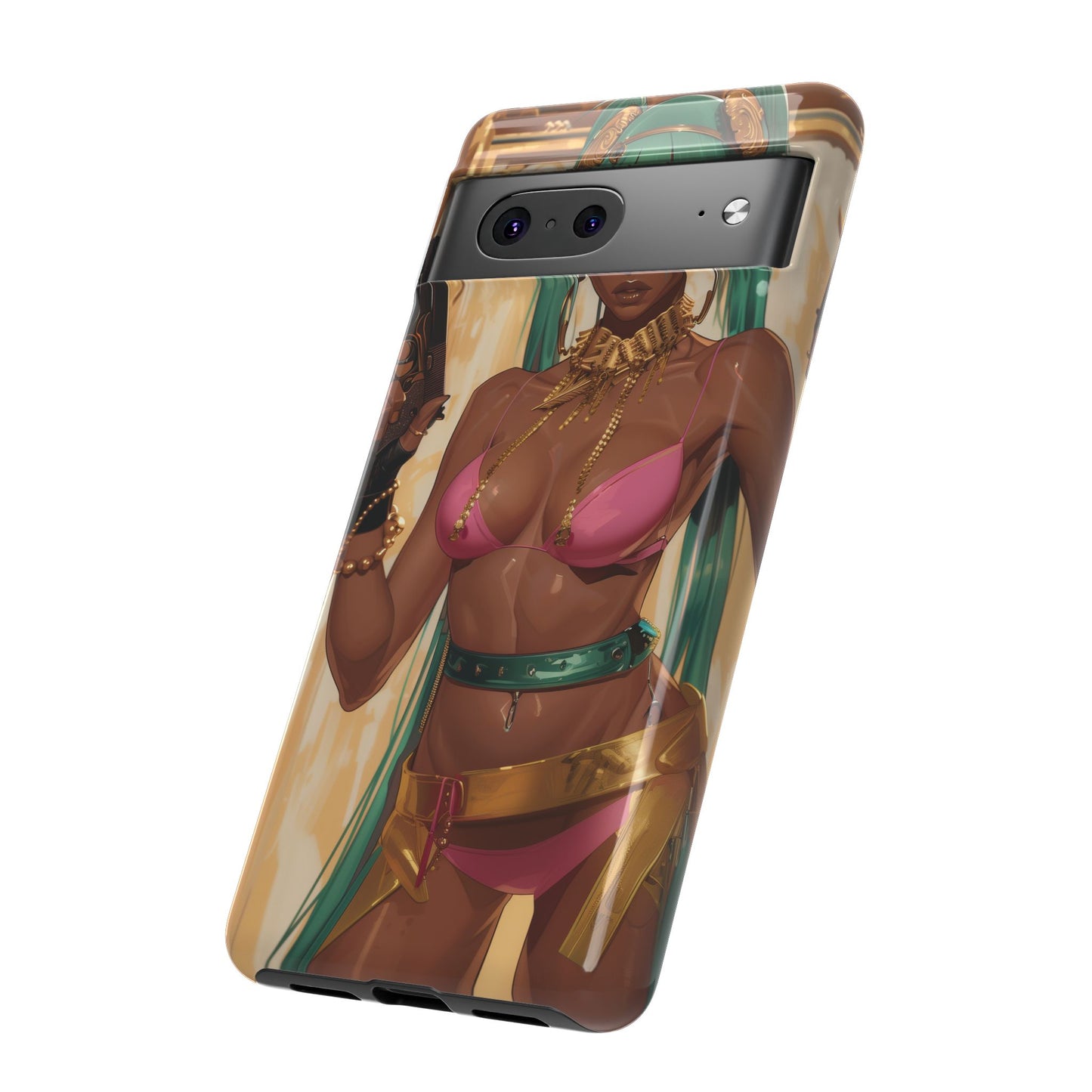 Urban Warrior Woman Gaming -  Bold and Edgy Street Art CoverStyle Digital Art | iPhone | Samsung | Tough Case