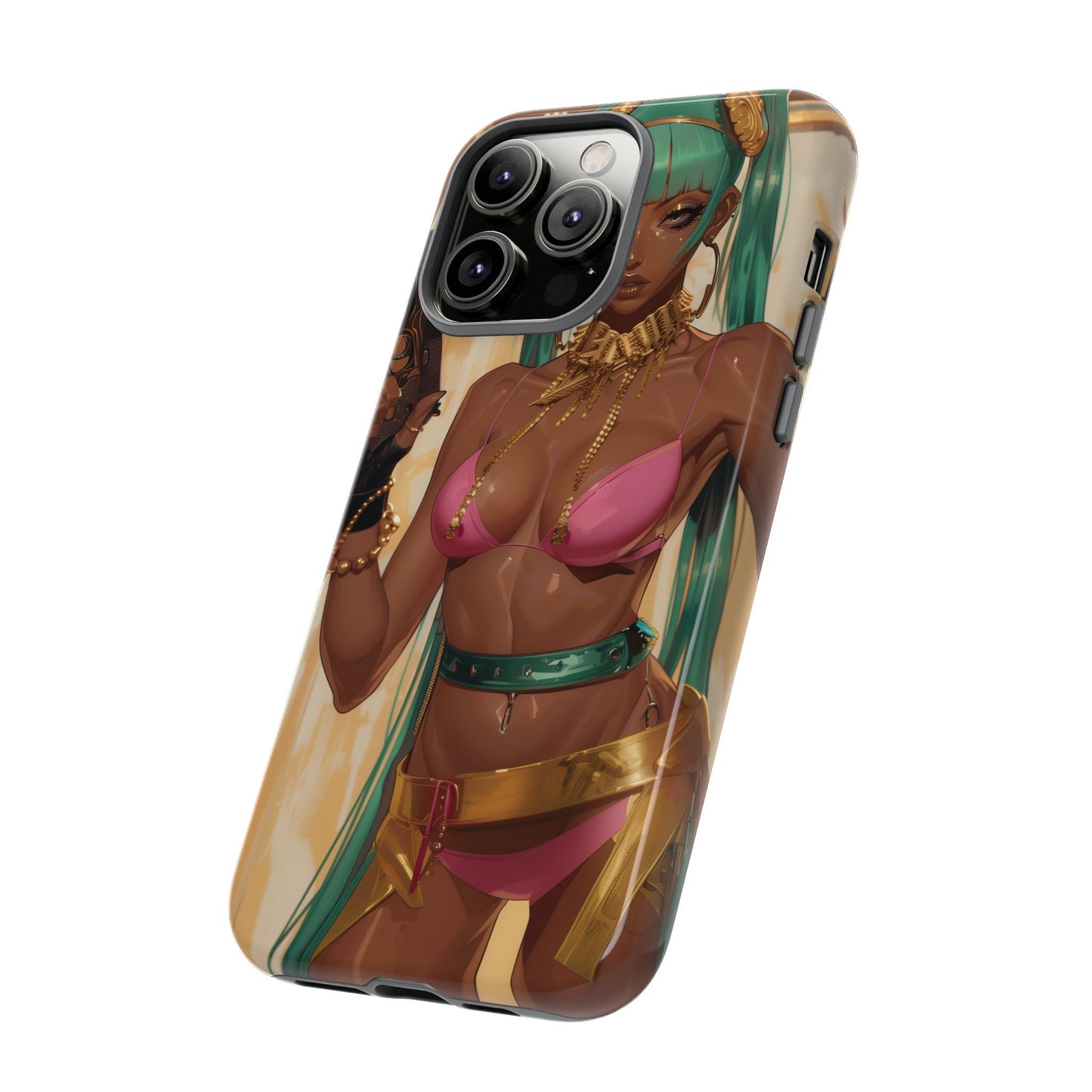 Urban Warrior Woman Gaming -  Bold and Edgy Street Art CoverStyle Digital Art | iPhone | Samsung | Tough Case