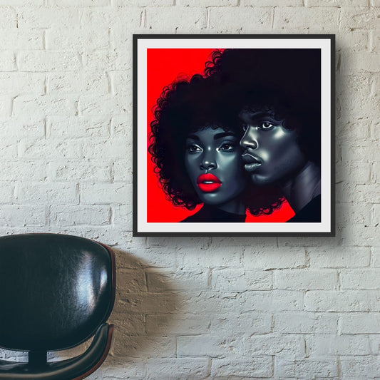 Embrace Timeless Love - Retro Afrofuturistic  Digital Download - Owndigiart