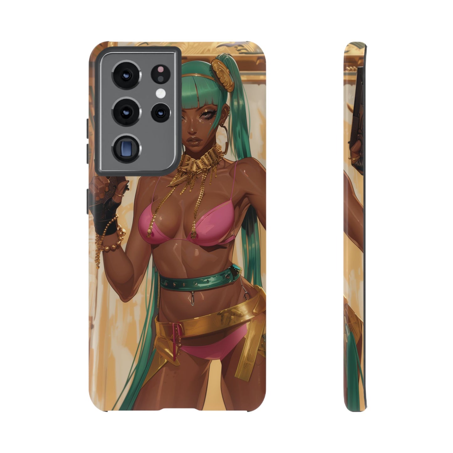 Urban Warrior Woman Gaming -  Bold and Edgy Street Art CoverStyle Digital Art | iPhone | Samsung | Tough Case