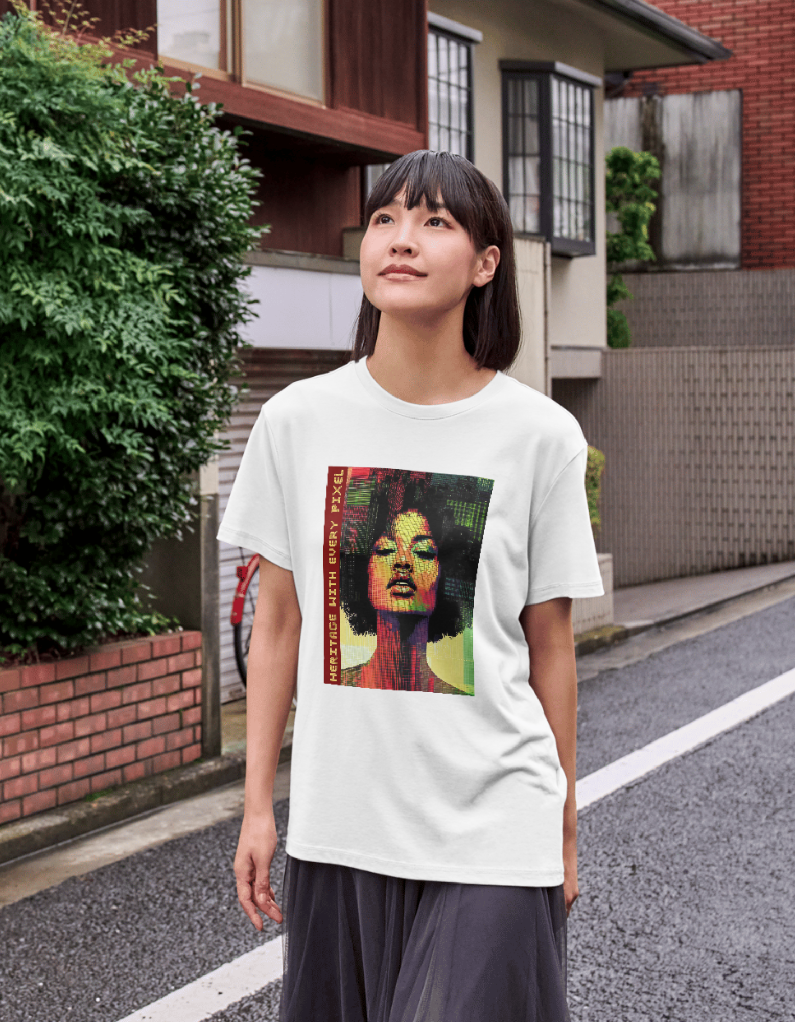 Heritage with every pixel | Heavyweight Unisex Crewneck T-shirt - Owndigiart