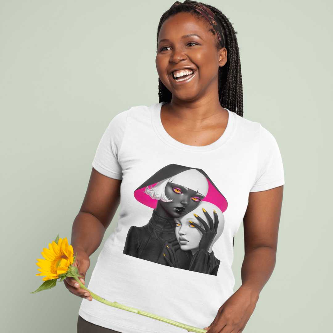 Duality Embrace 02 - Heavyweight Unisex Crewneck T-shirt - Owndigiart