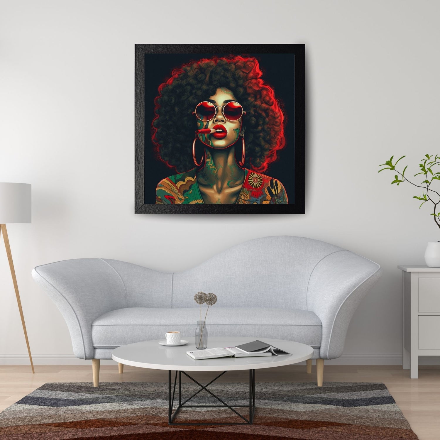 Trippy Red AI Art Download - Instant Wall Art Poster - Owndigiart