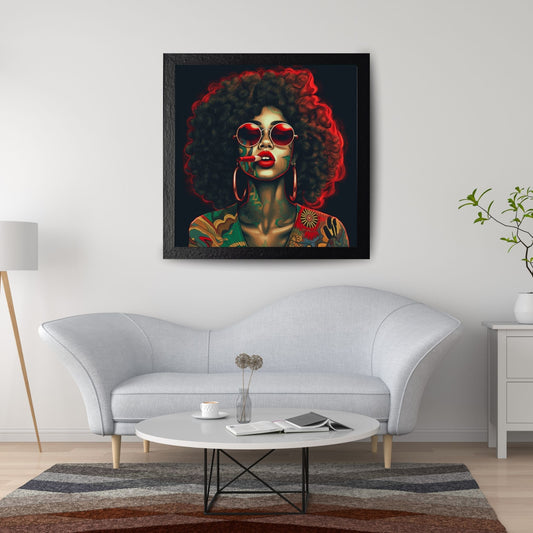 Trippy Red AI Art Download - Instant Wall Art Poster - Owndigiart