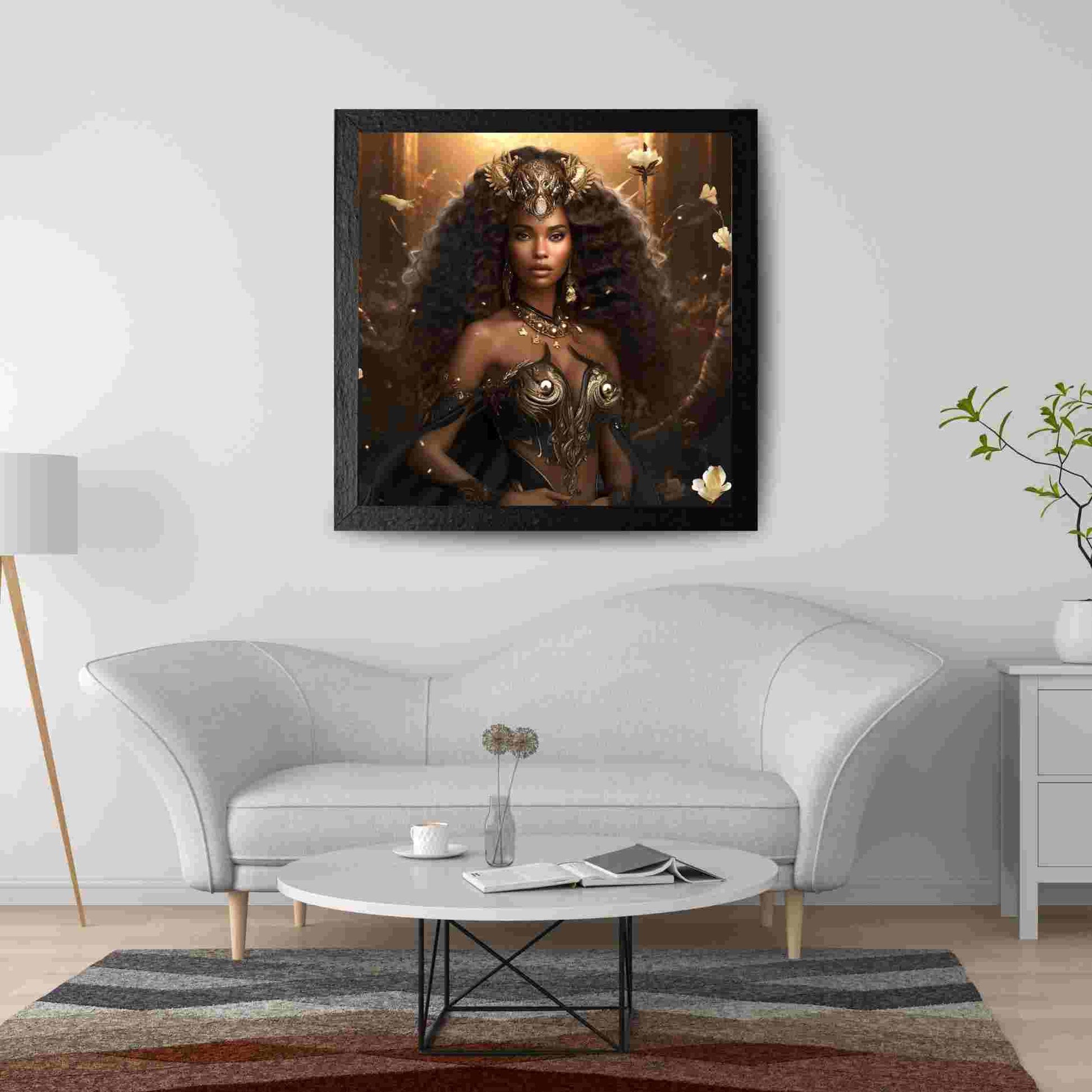 Proud - Digital AI Art Download - Fantasy Women Sitting on a Throne - Owndigiart