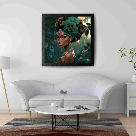 Digital Download: Beautiful Peacock Afro Inspired Women 02 - Owndigiart