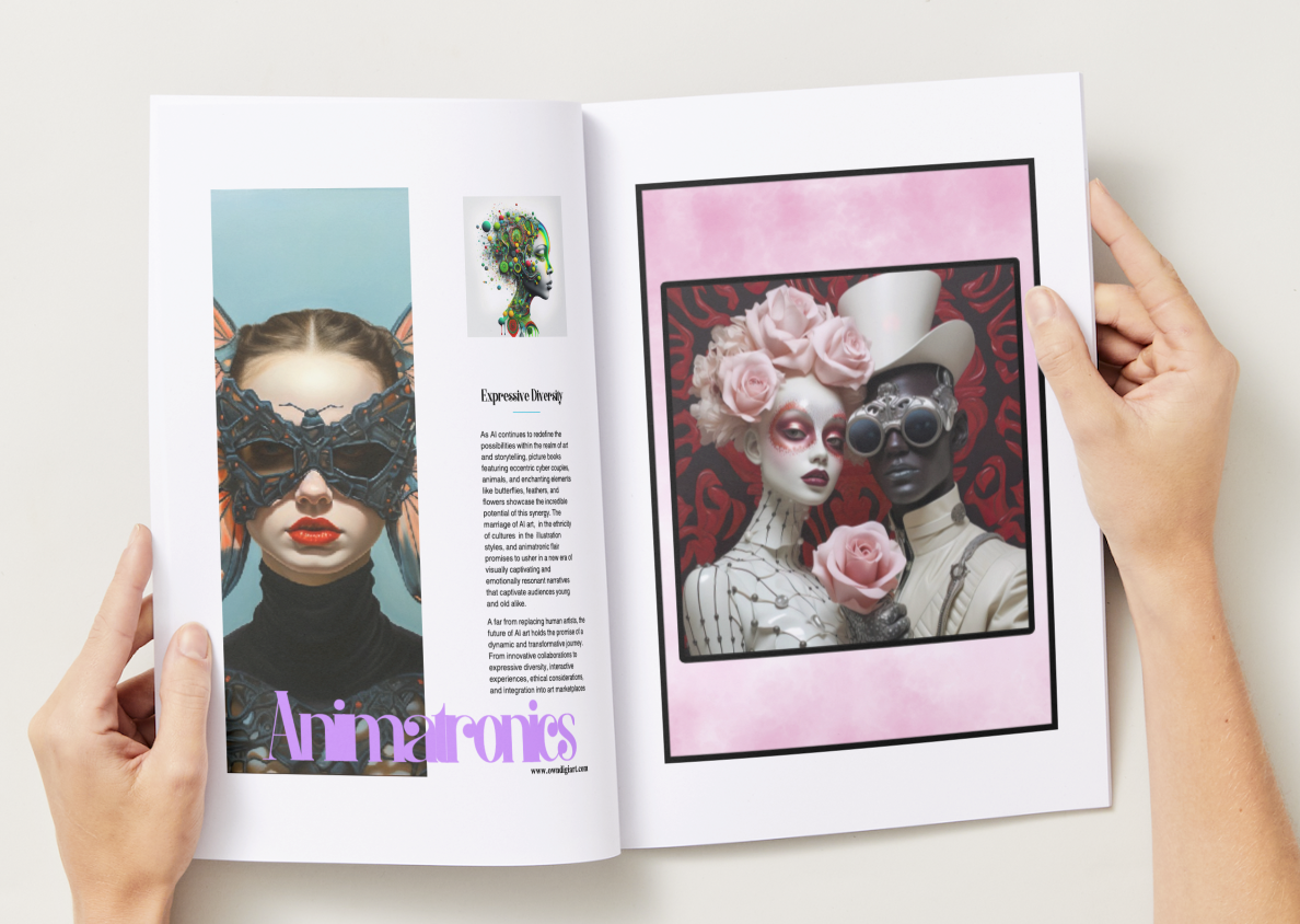 Animetronics AI Art Picture Book – 92 Pages of Futuristic & Culturally Inspired Art ✨Limited time only!