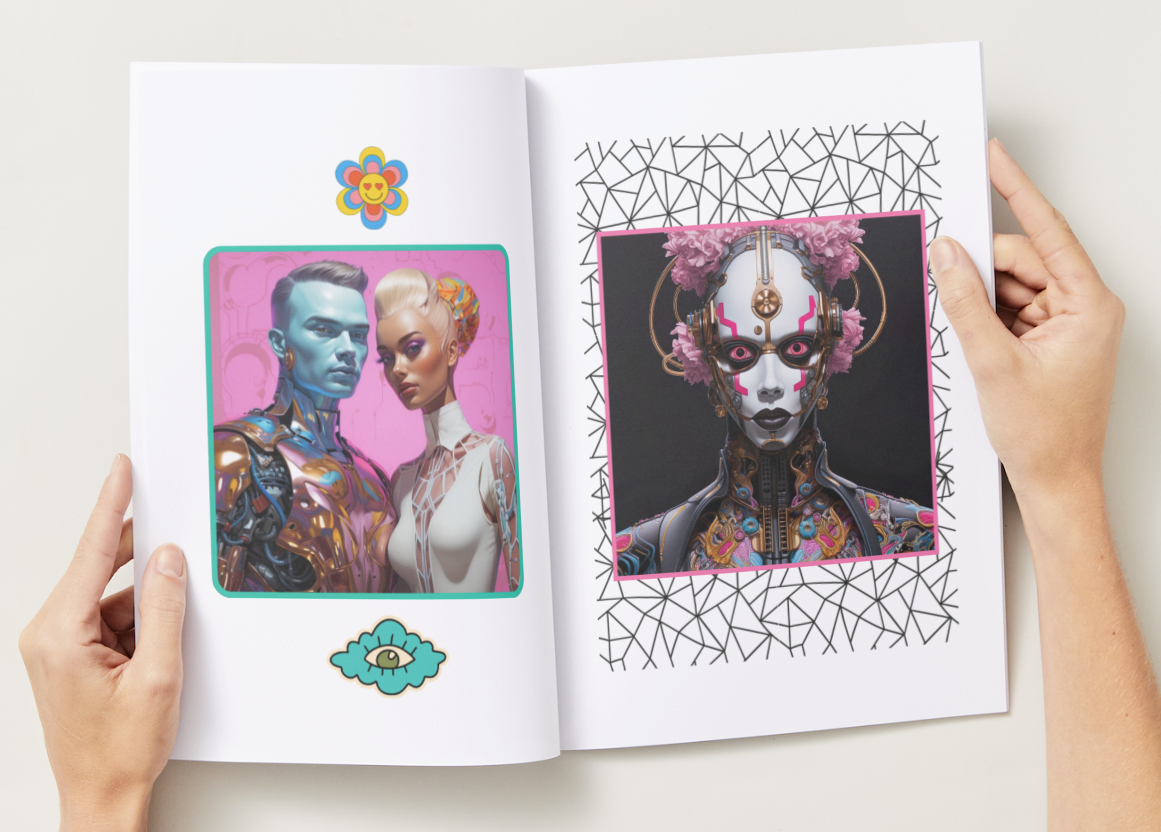 Animetronics AI Art Picture Book – 92 Pages of Futuristic & Culturally Inspired Art ✨Limited time only!