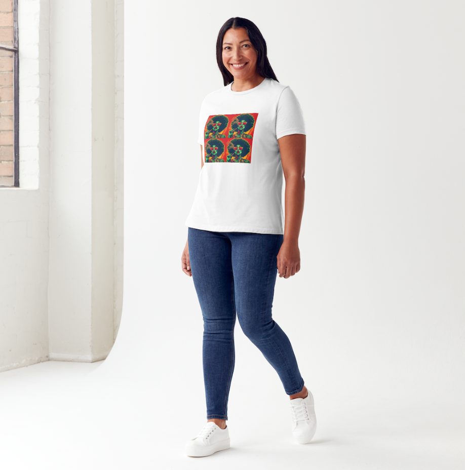 Afro Woman Graphic Tee | Heavyweight Unisex Crewneck T-shirt