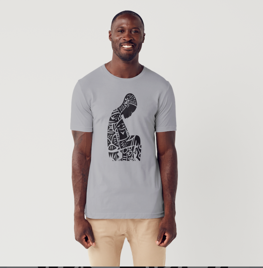 Embracing Solitude Afrocentric Heavyweight Unisex T-Shirt