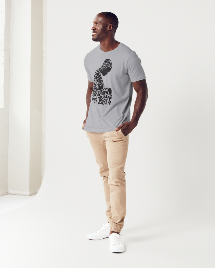 Embracing Solitude Afrocentric Heavyweight Unisex T-Shirt