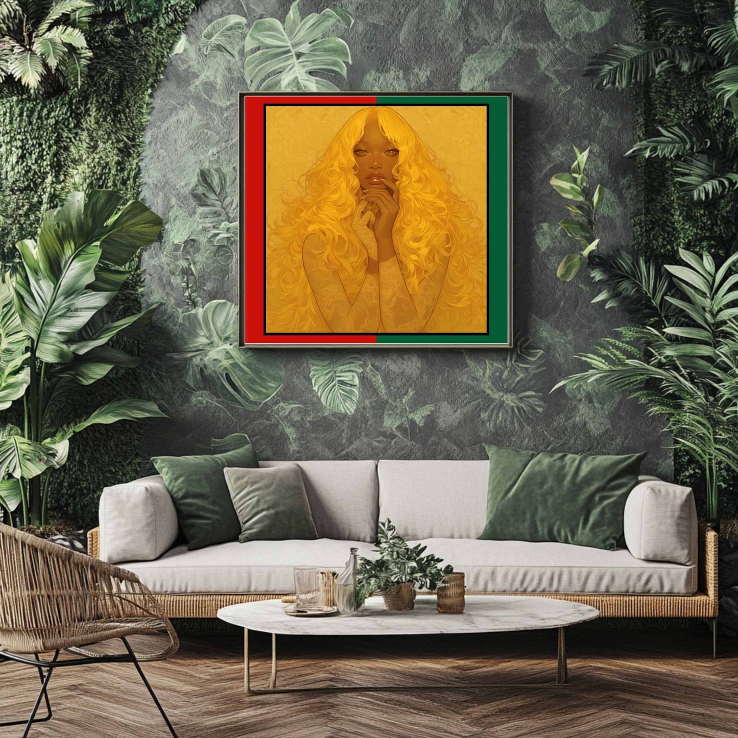 Ethereal Afrocentric Digital Art Print | Premium Matte Paper Poster