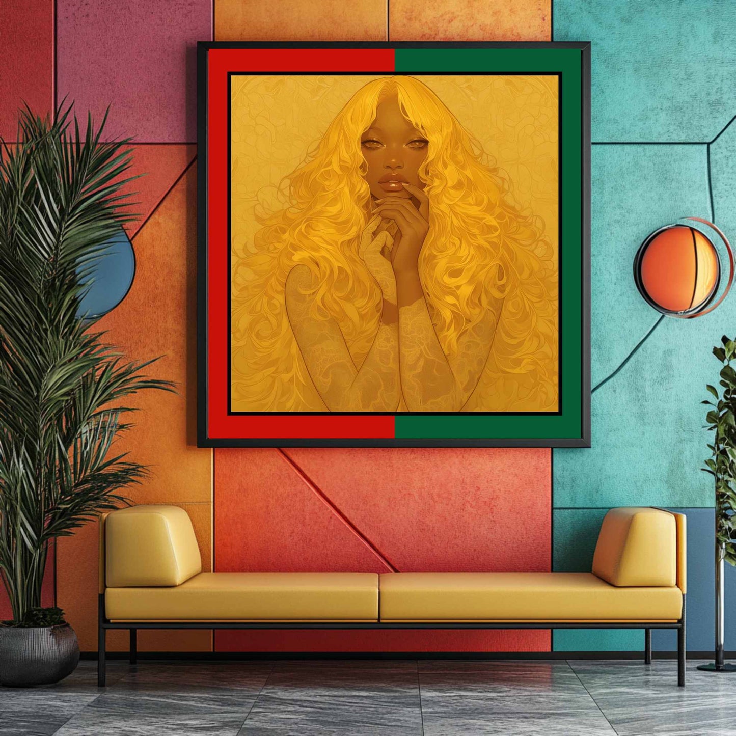 Ethereal Afrocentric Digital Art Print | Premium Matte Paper Poster
