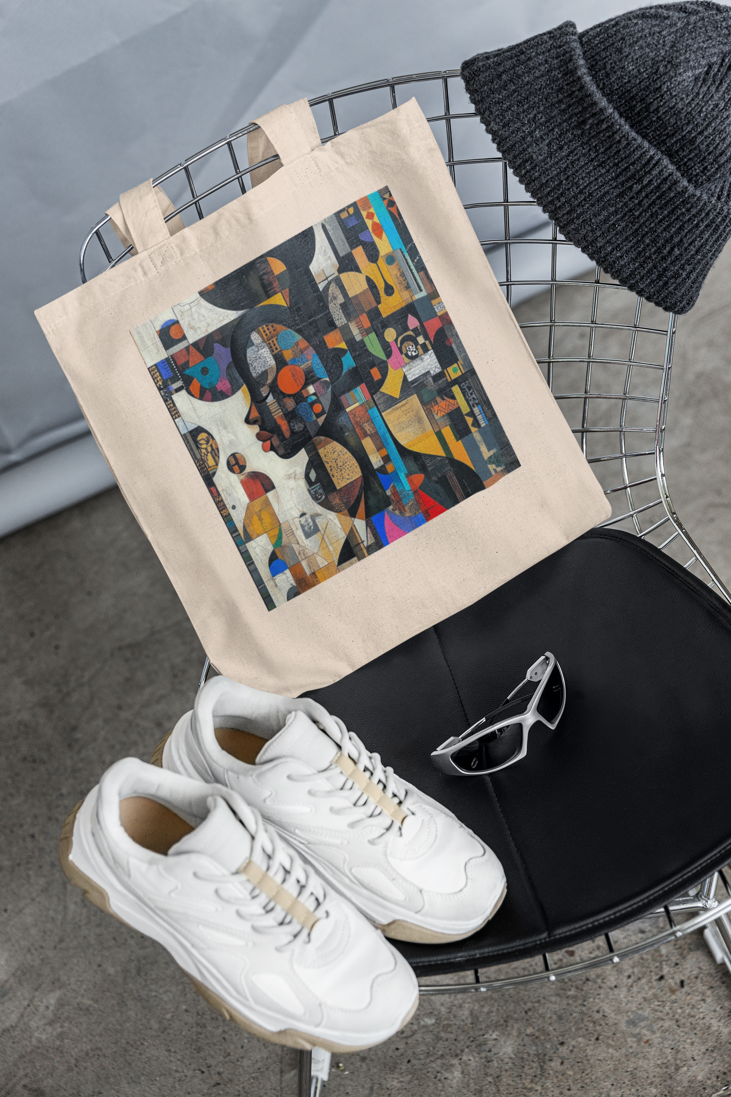 Afrocentric Print Premium Tote Bag – Eco-Friendly Cotton Design
