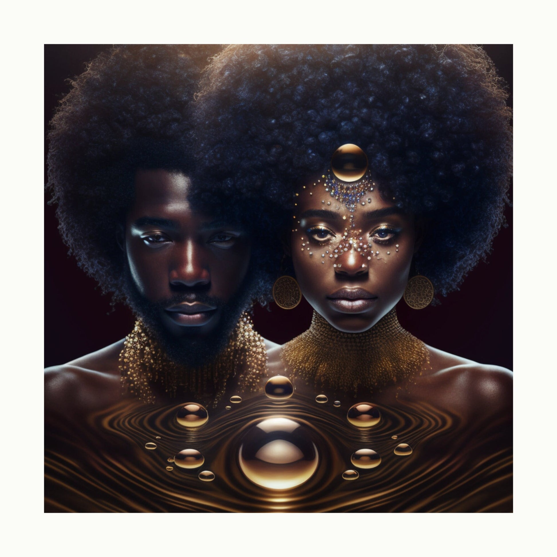 AS ONE - Digital Print - Afro Art - Downloadable Print - Afro Futurism - Ai Art - Digital Print - Wall Art - Owndigiart