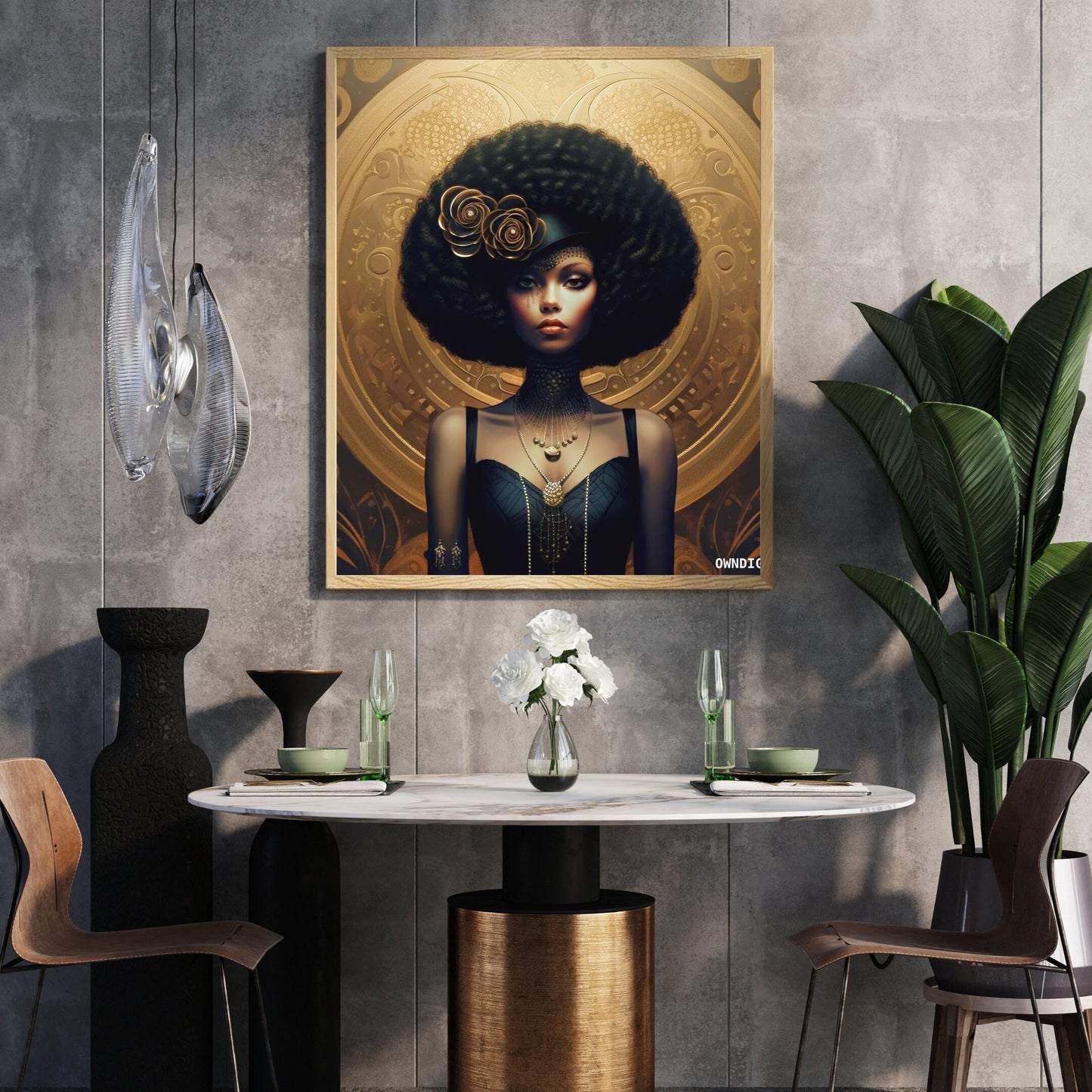 Digital Download Retro Futurism Black Women - Wall Art - Instant Download - Owndigiart