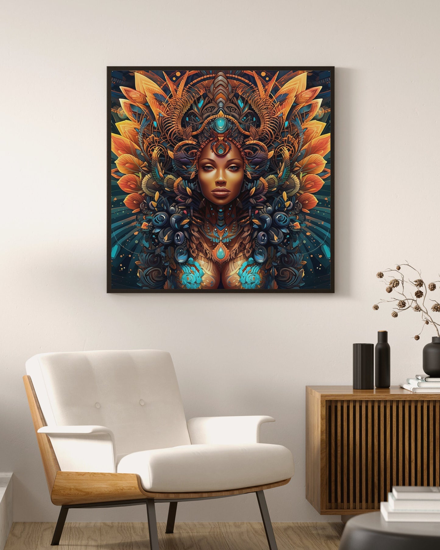 Digital Download: Beautiful Women with Feather Headdress 02 - Owndigiart