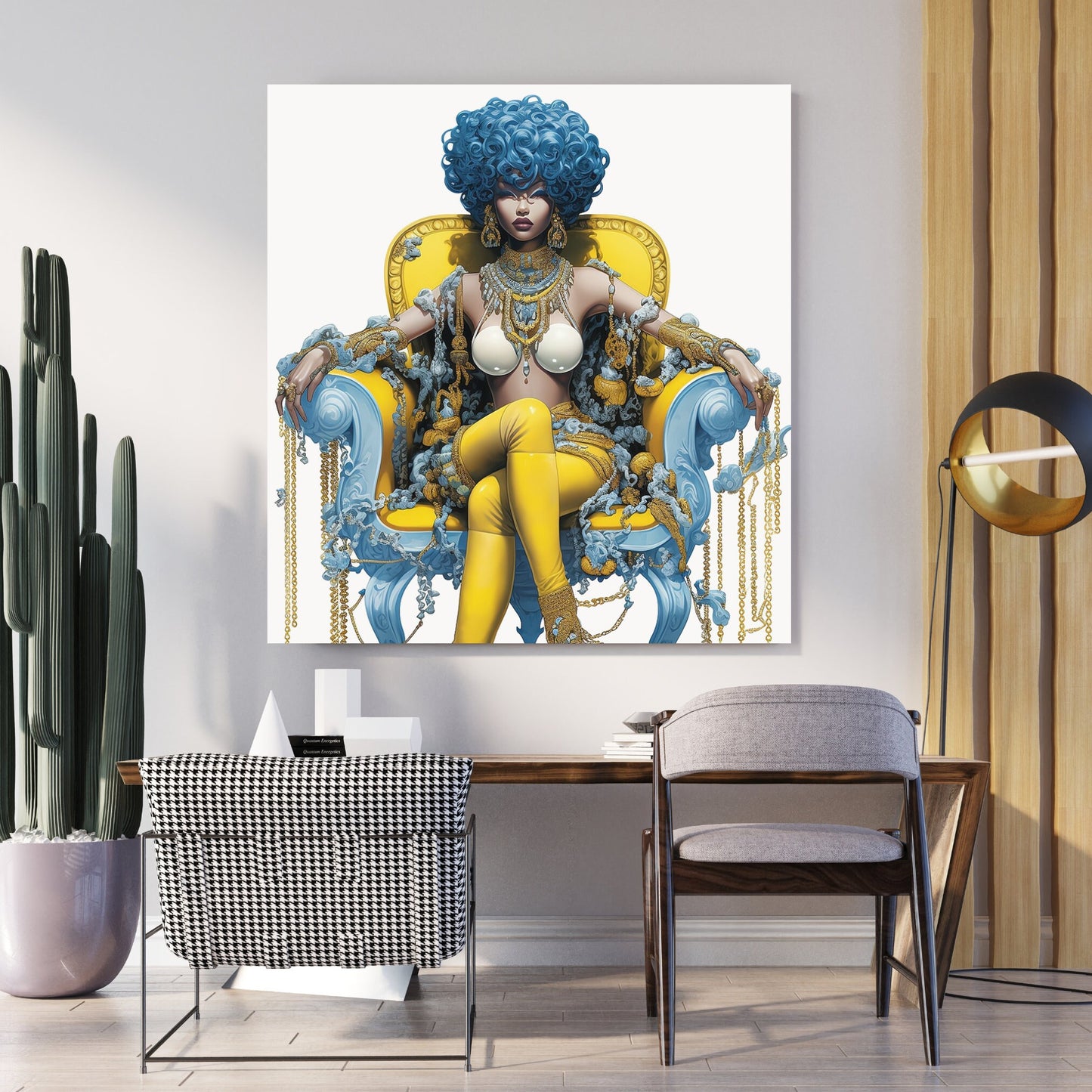 Sitting Pretty 02 - Funky Decor Digital Download - Instant Download - Funky Art - Black art - Ai Art - Afrocentric - Owndigiart