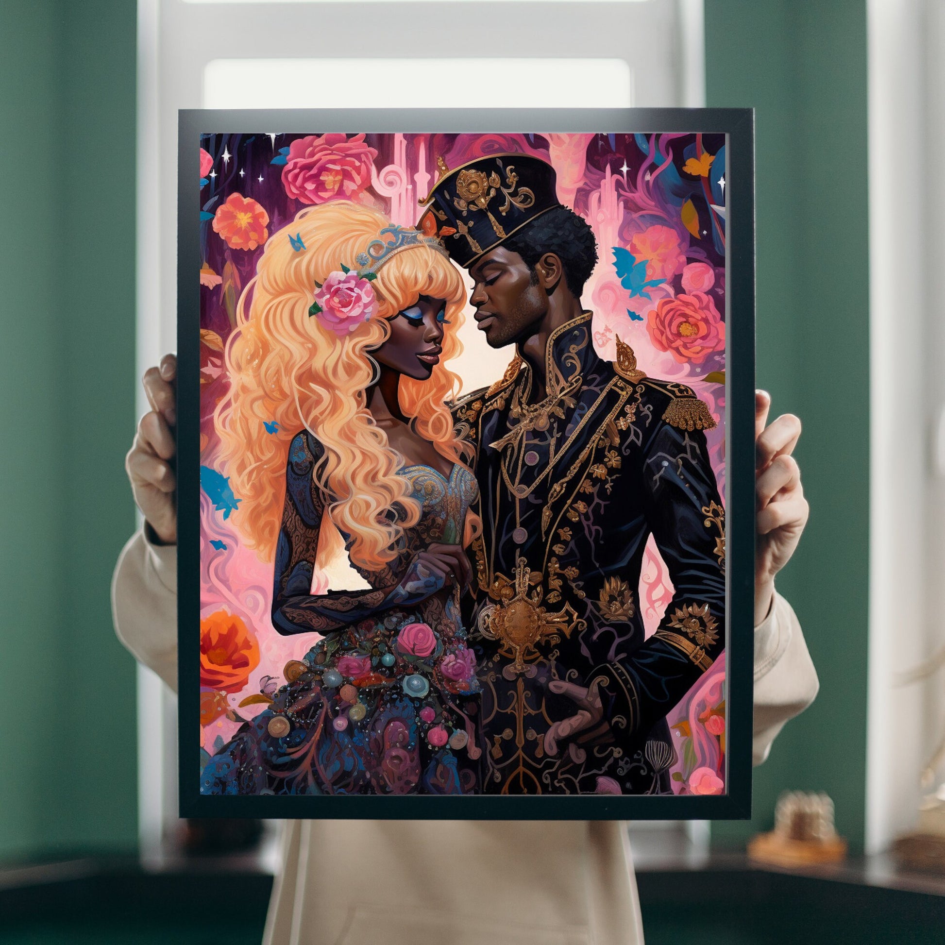 African Fairytale Couple - Digital Download - Poster Art - Owndigiart