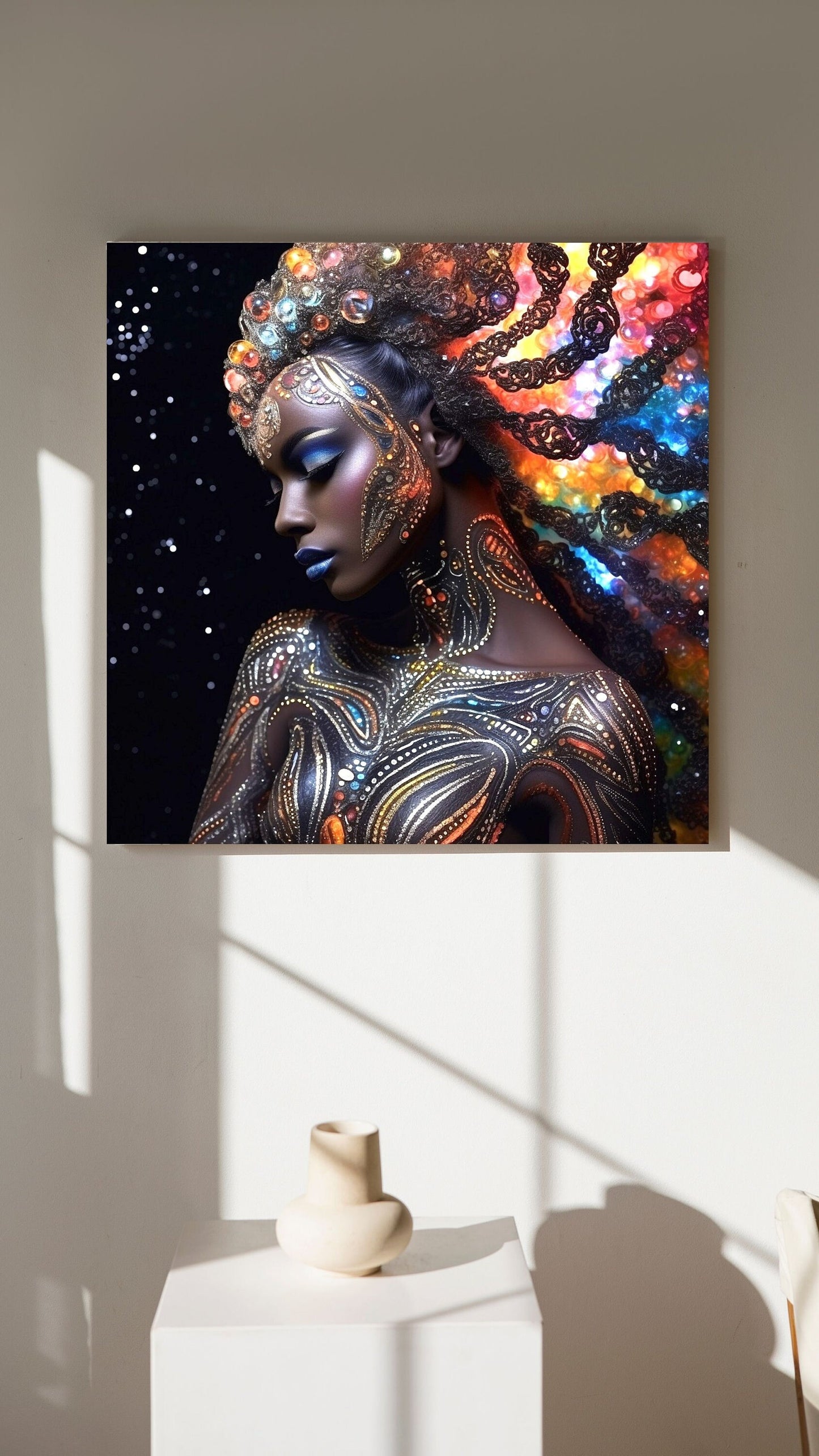 Cosmic Glitter Women: Digital Download with Sparkle - Wall Art - Owndigiart