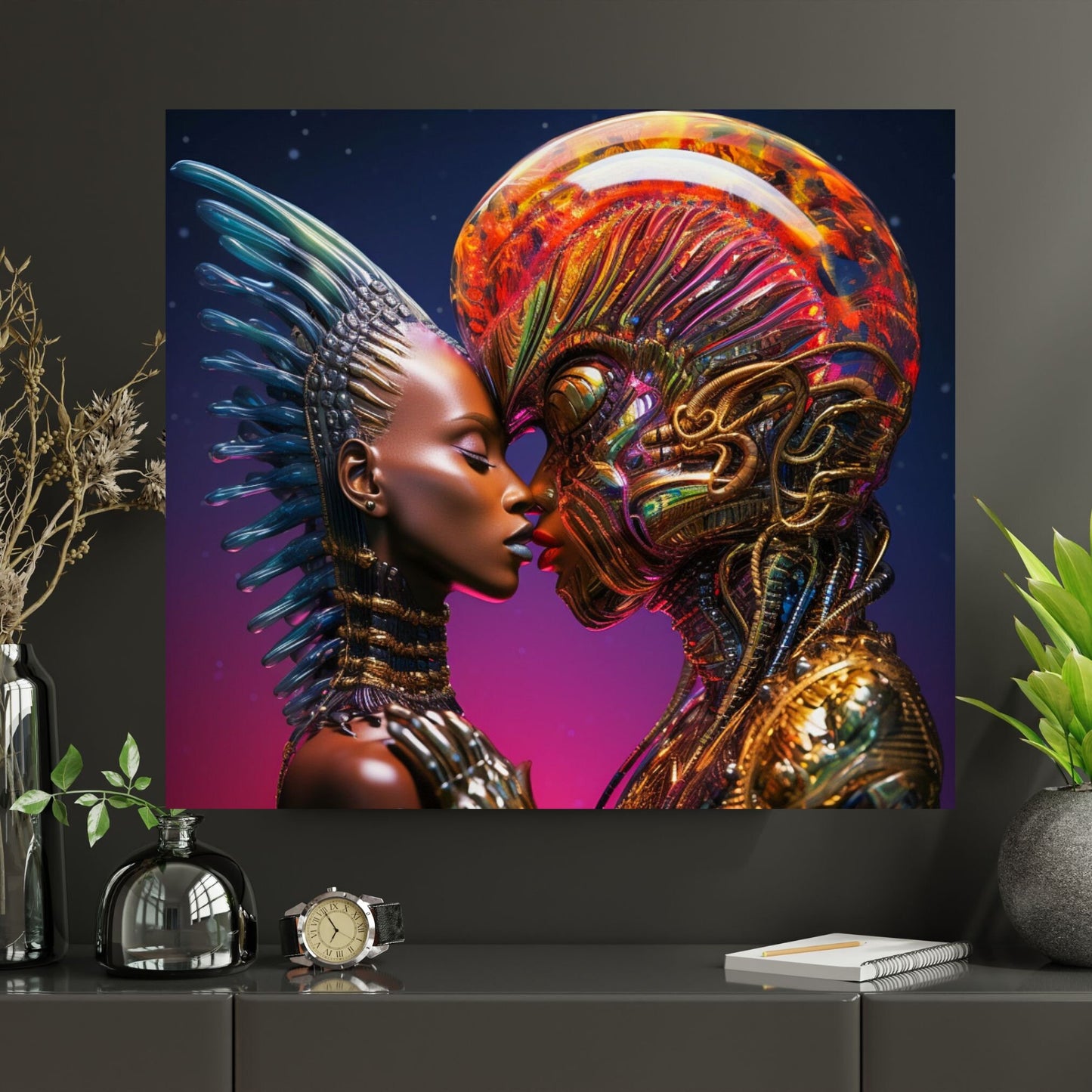 Venus Rising - Digiatl Download - Ai Art - Game Art - Sc i- fi Art - Neon Art - Instant Download - Alien Art - Wall Art - Unique - Owndigiart