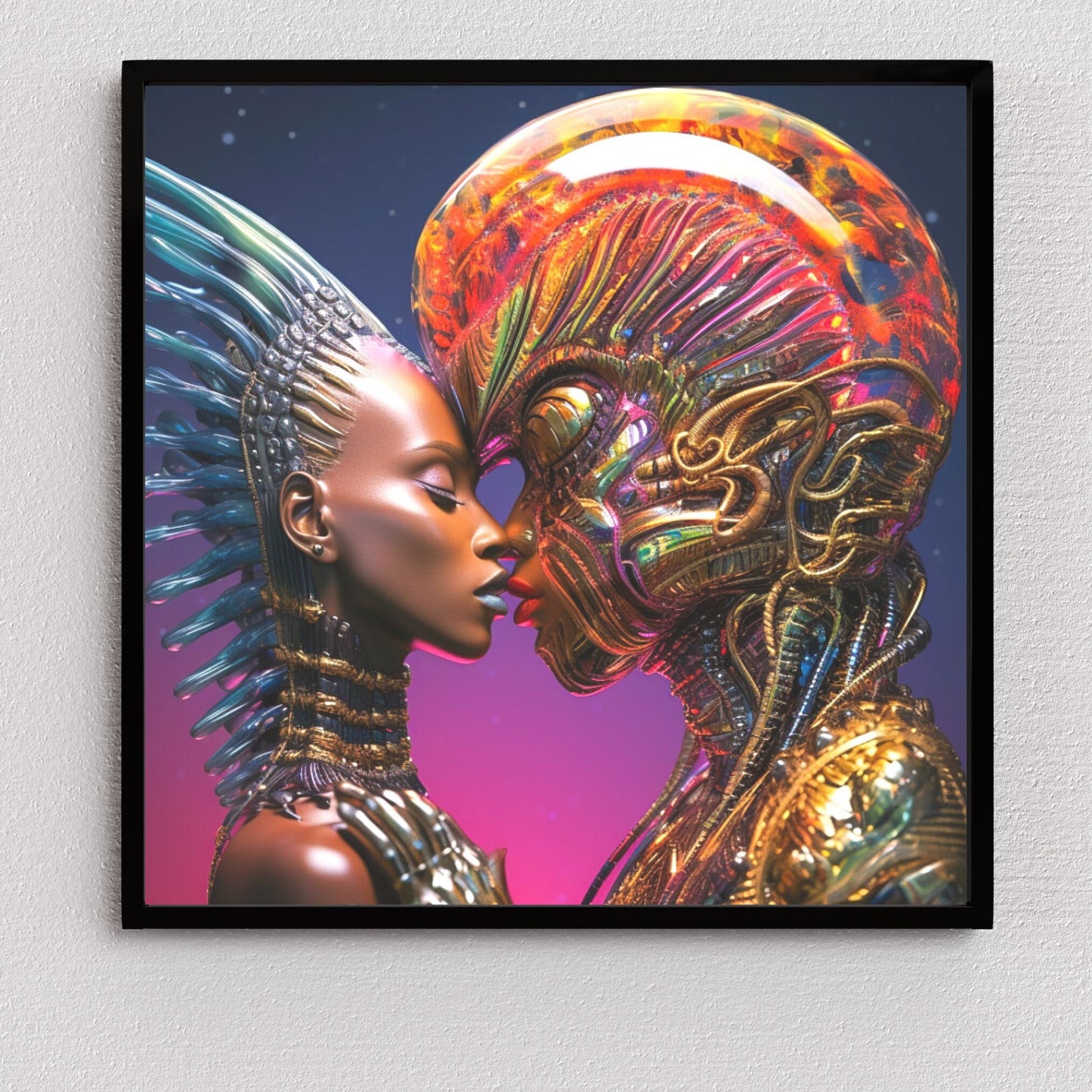 Venus Rising - Digiatl Download - Ai Art - Game Art - Sc i- fi Art - Neon Art - Instant Download - Alien Art - Wall Art - Unique - Owndigiart