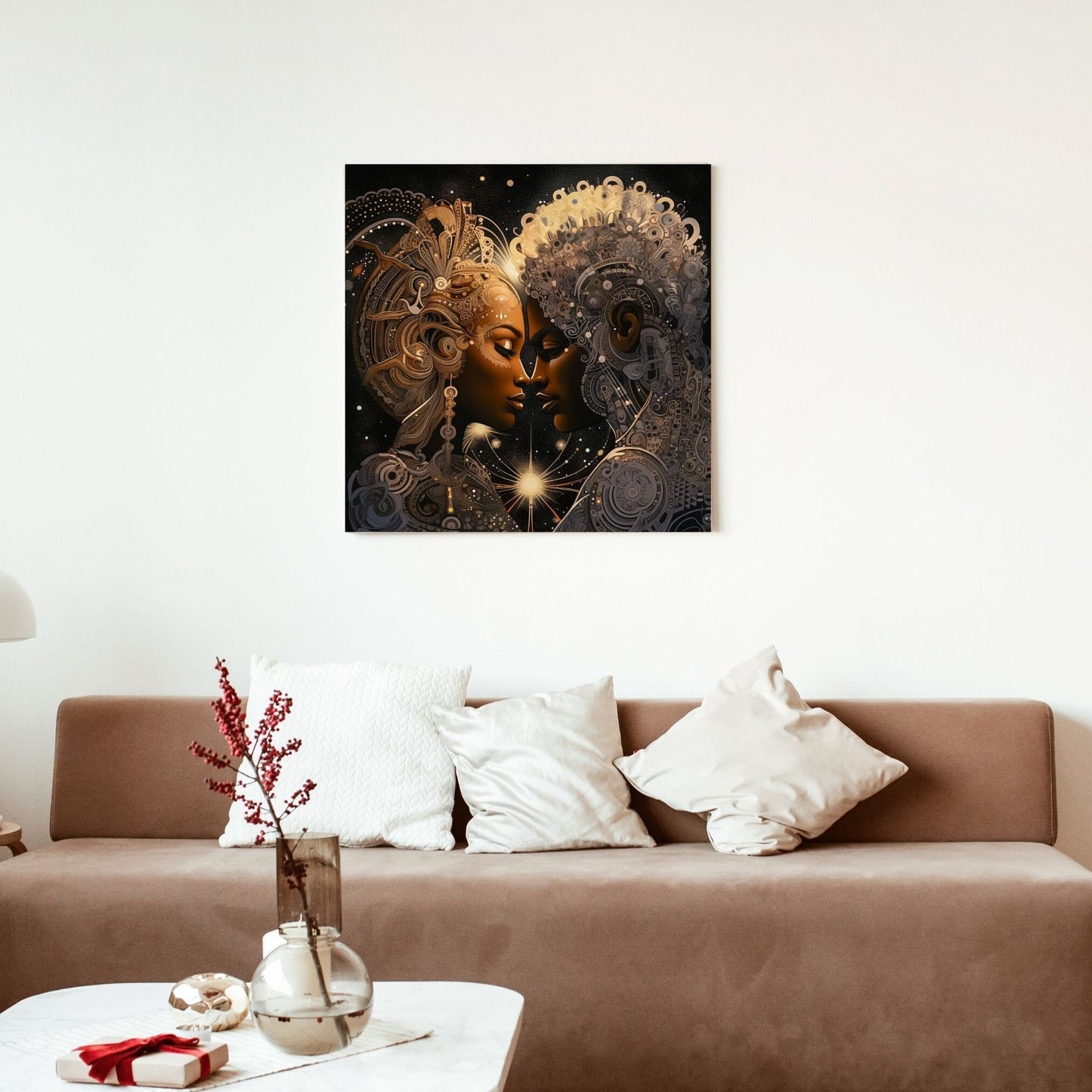 Fusion of the cosmic and the mechanical - Digital Download - Black Art - Ai Art - Cosmic Art - Gift Ideas - Love Art - Owndigiart