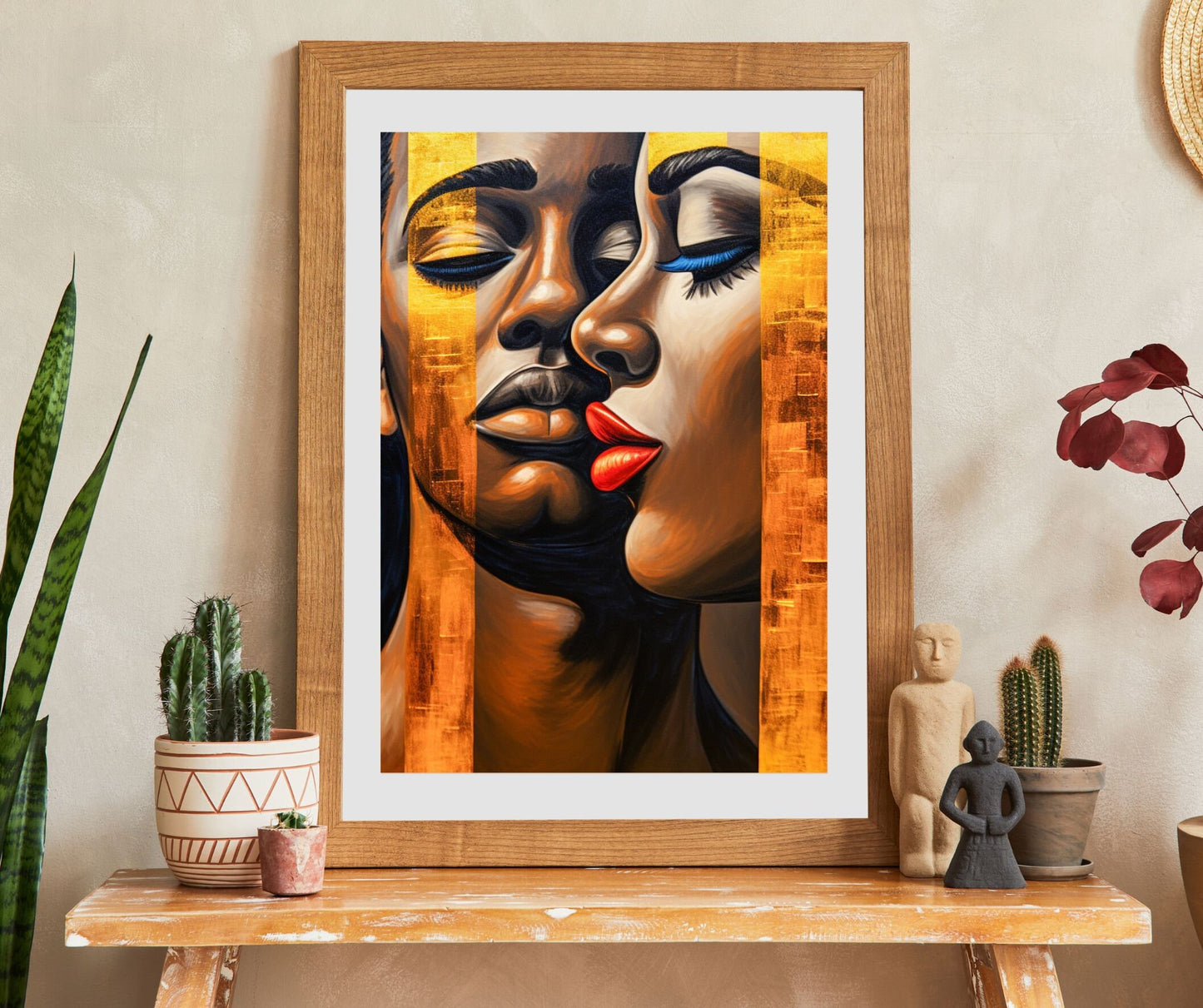 Digital Download: Paint Effect African Couple Art - Instant Access - Wall Art - Instant Download - Black Art - African Art - Ai art - Owndigiart