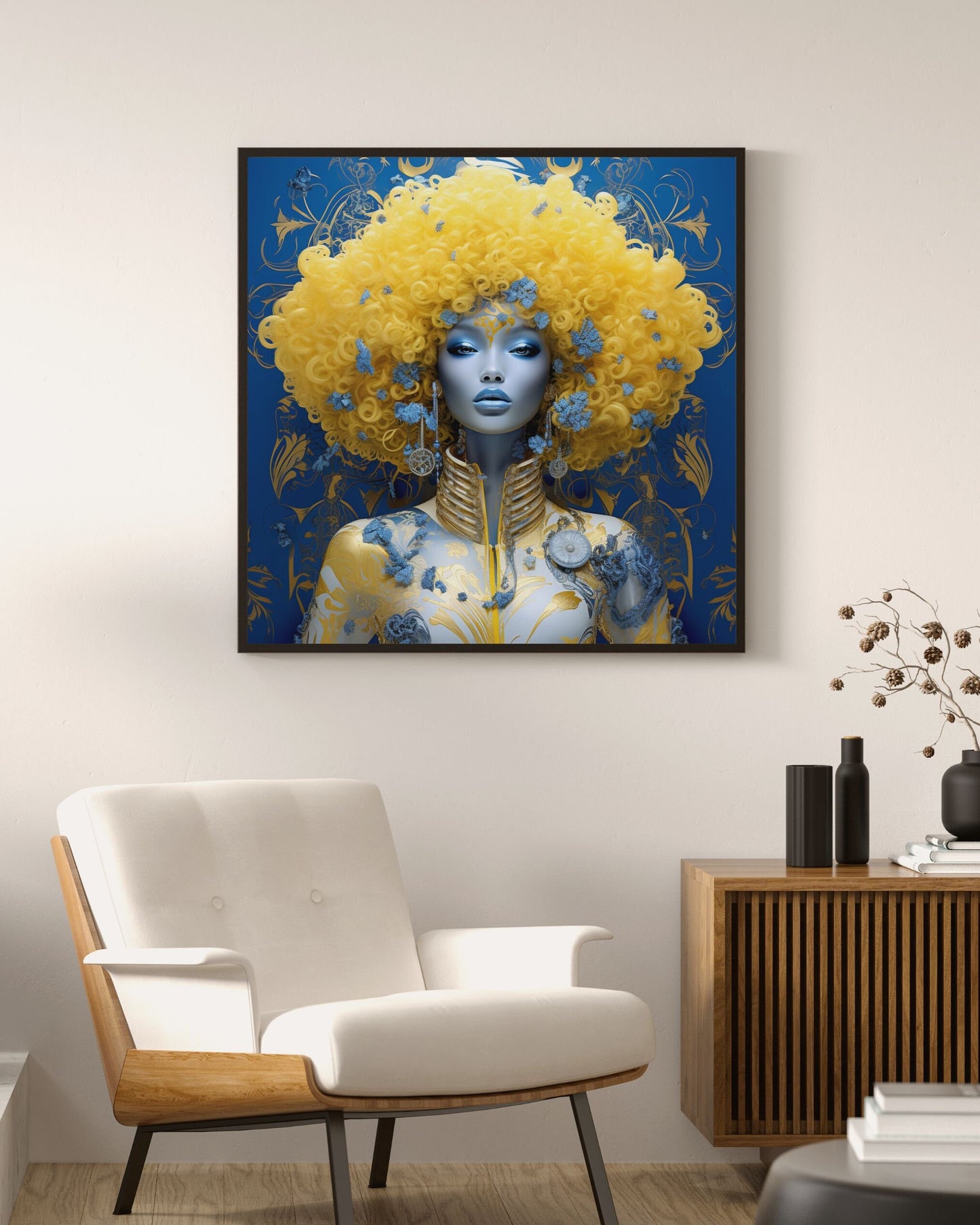 Enchanting Sunshine Dreams - Digital AI Portrait Download  - Wall Art - Black Art - Afrofuturism - Ai Art - Gift Ideas - Instant Download - Owndigiart