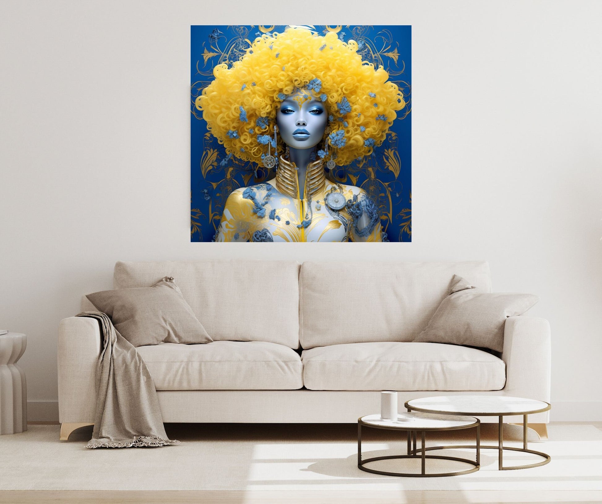 Enchanting Sunshine Dreams - Digital AI Portrait Download  - Wall Art - Black Art - Afrofuturism - Ai Art - Gift Ideas - Instant Download - Owndigiart