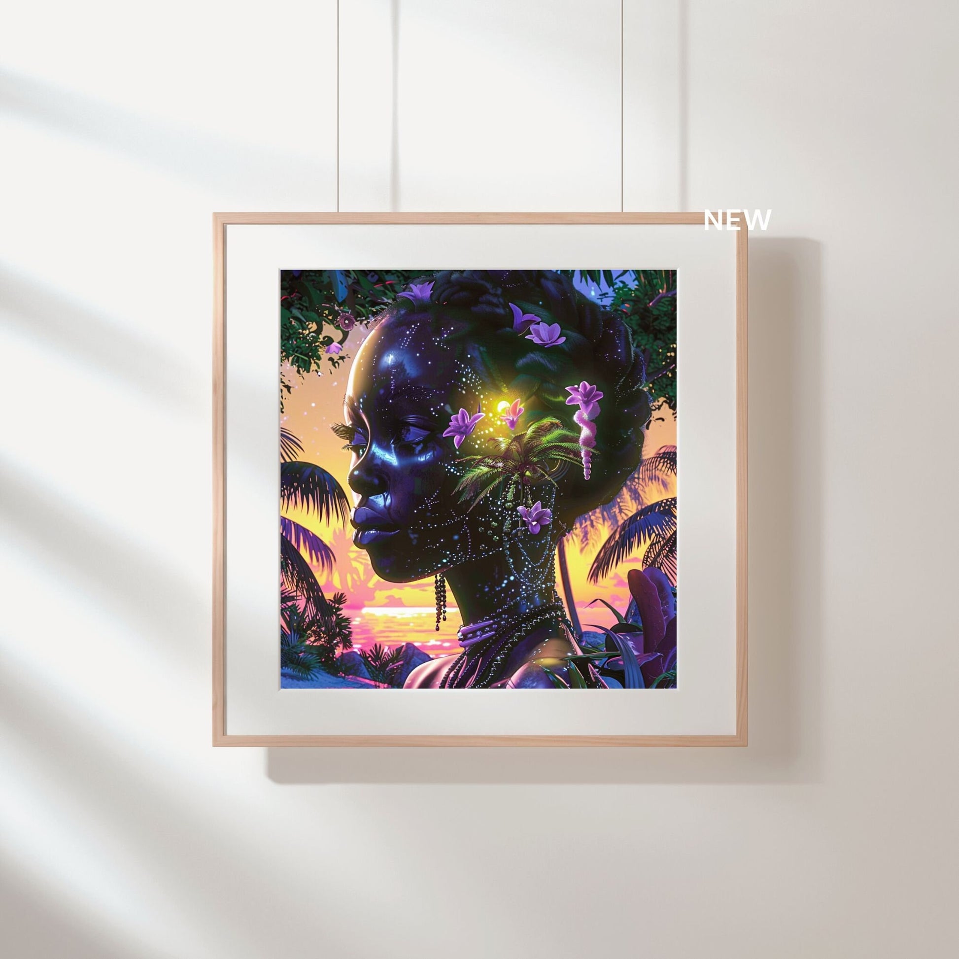 Digital Download -  Tropical Paradise Within 02 - Futuristic Art - Fantasy Art - Wall Art - Afro Art - Printable Art - Owndigiart