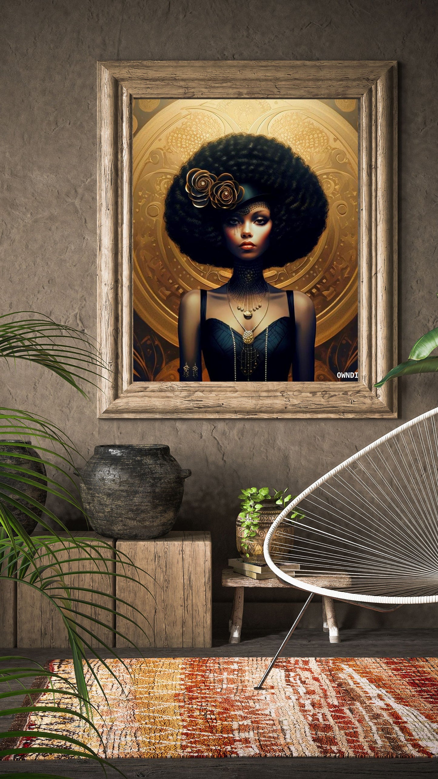 Digital Download Retro Futurism Black Women - Wall Art - Instant Download - Owndigiart